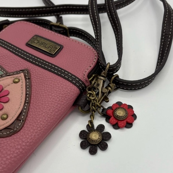 Chala Crossbody Zip Wallet Wristlet Cell Phone Bag Butterfly PETA approved VEGAN - Picture 3 of 7